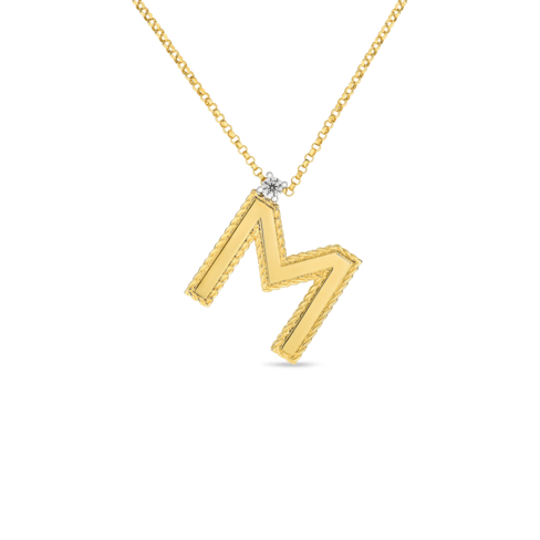 Alphabet m outlet necklace